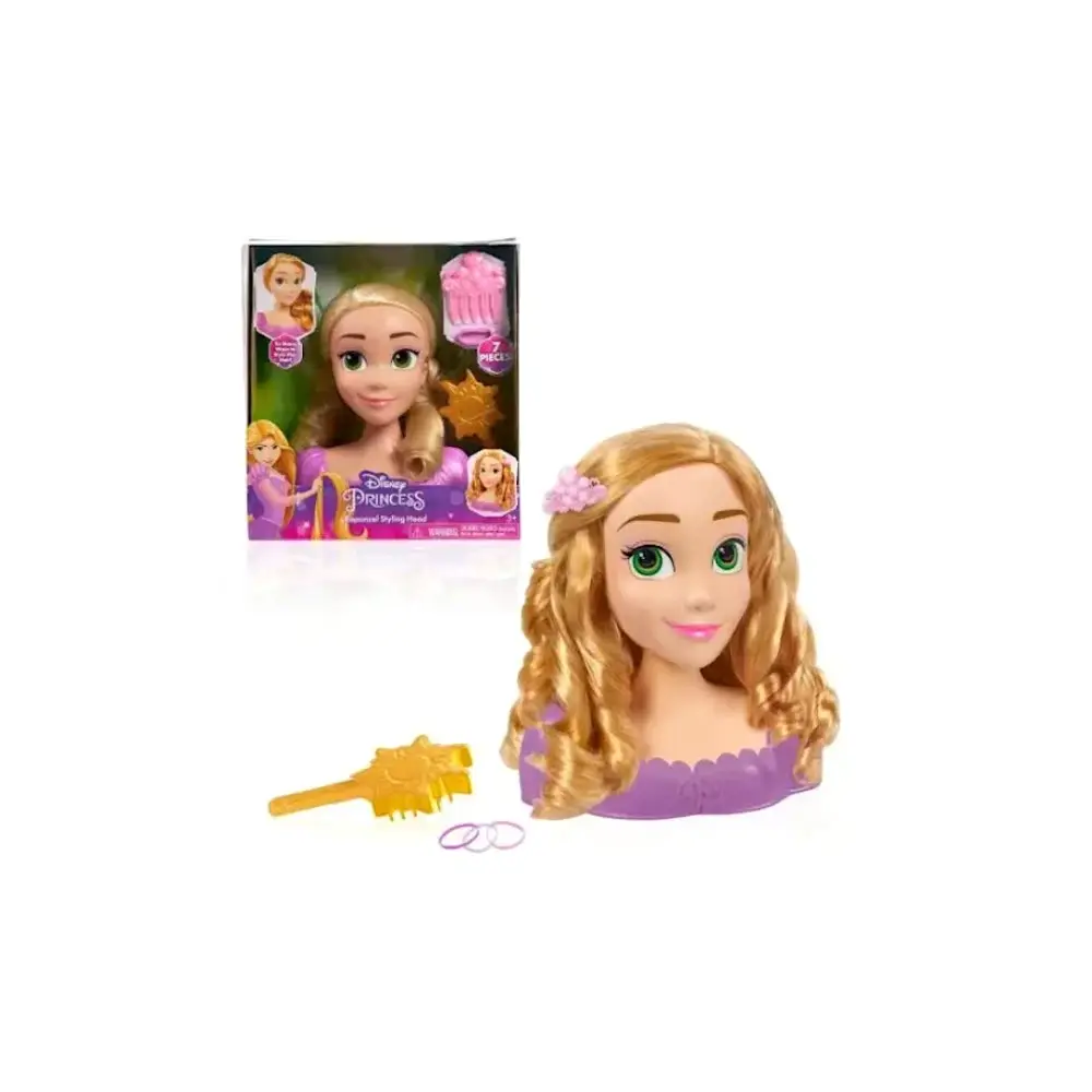 Princess Rapunzel Styling Head – 12 accessori per acconciature, età 3+