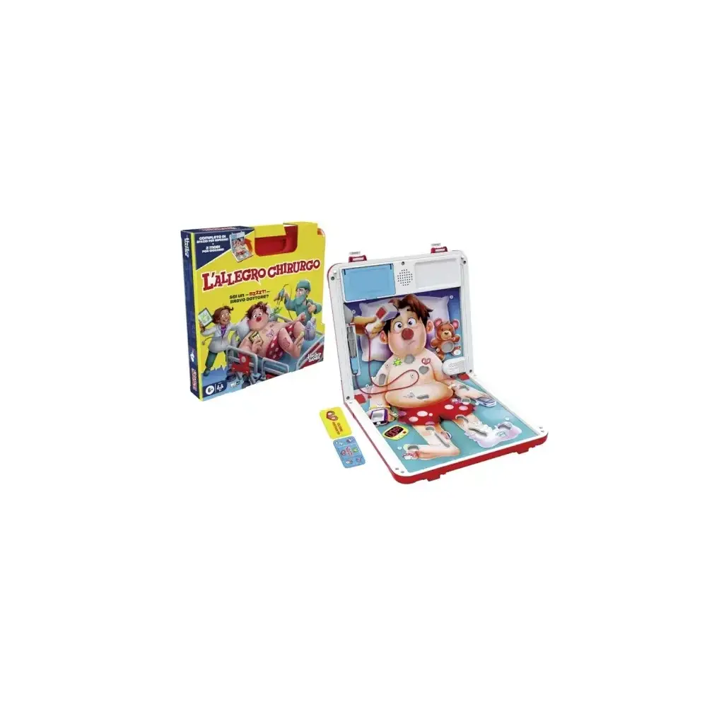 Hasbro L'Allegro Chirurgo G0951 – gioco da tavolo portatile 12 pezzi