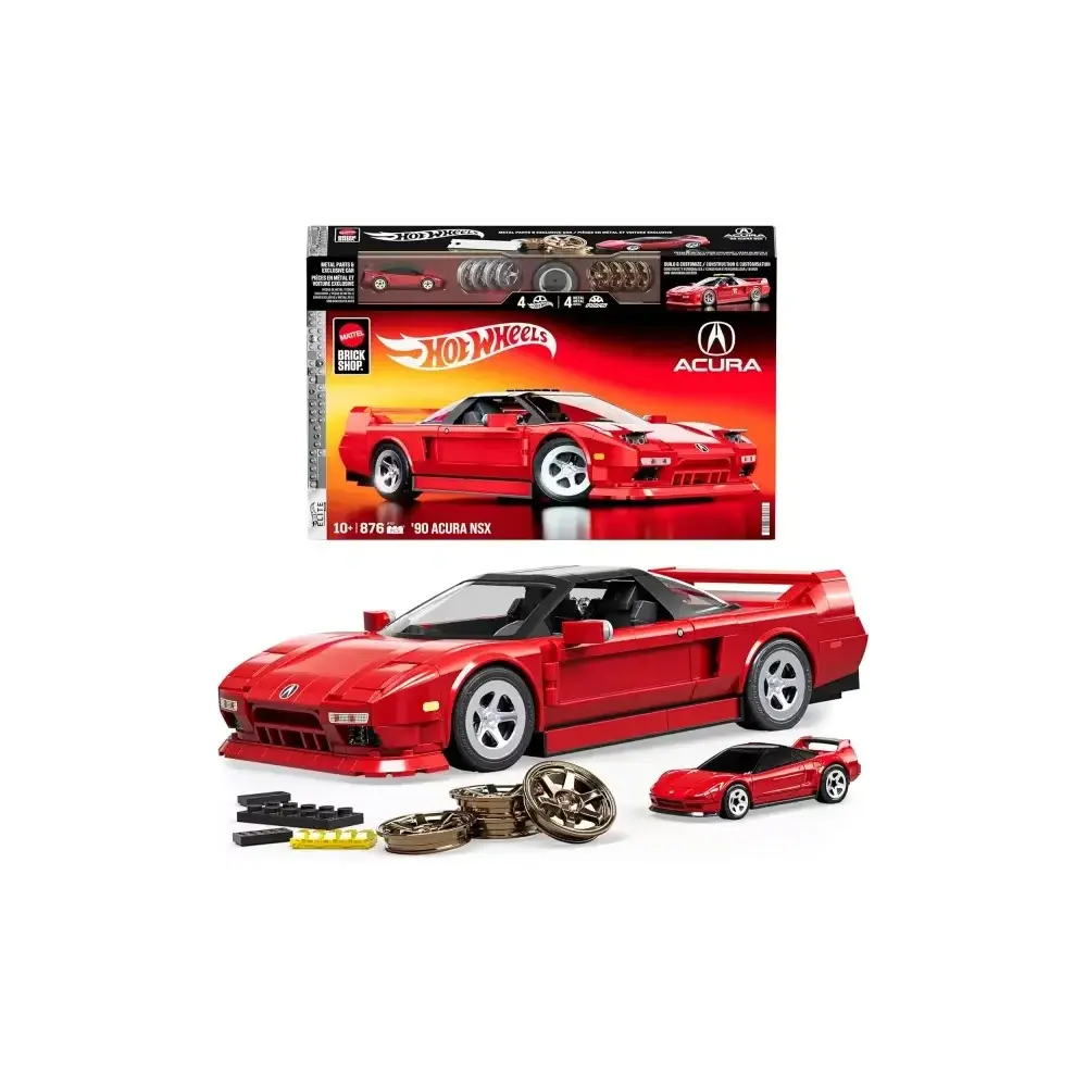Mattel Brick Shop Hot Wheels '90 Acura NSX 876 pezzi – scala 1:16