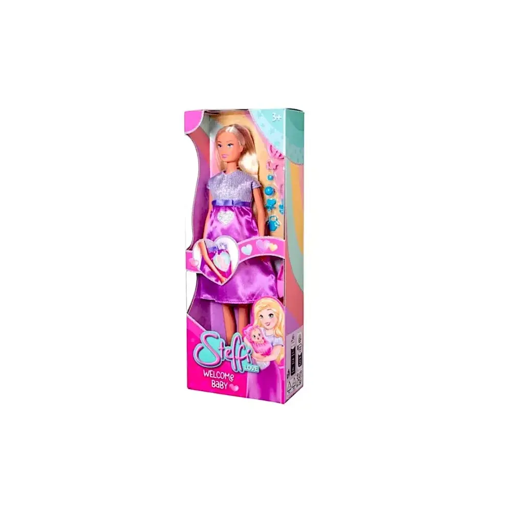 Bambola Steffi Welcome Baby 29 cm con 12 Accessori - Simba Toys
