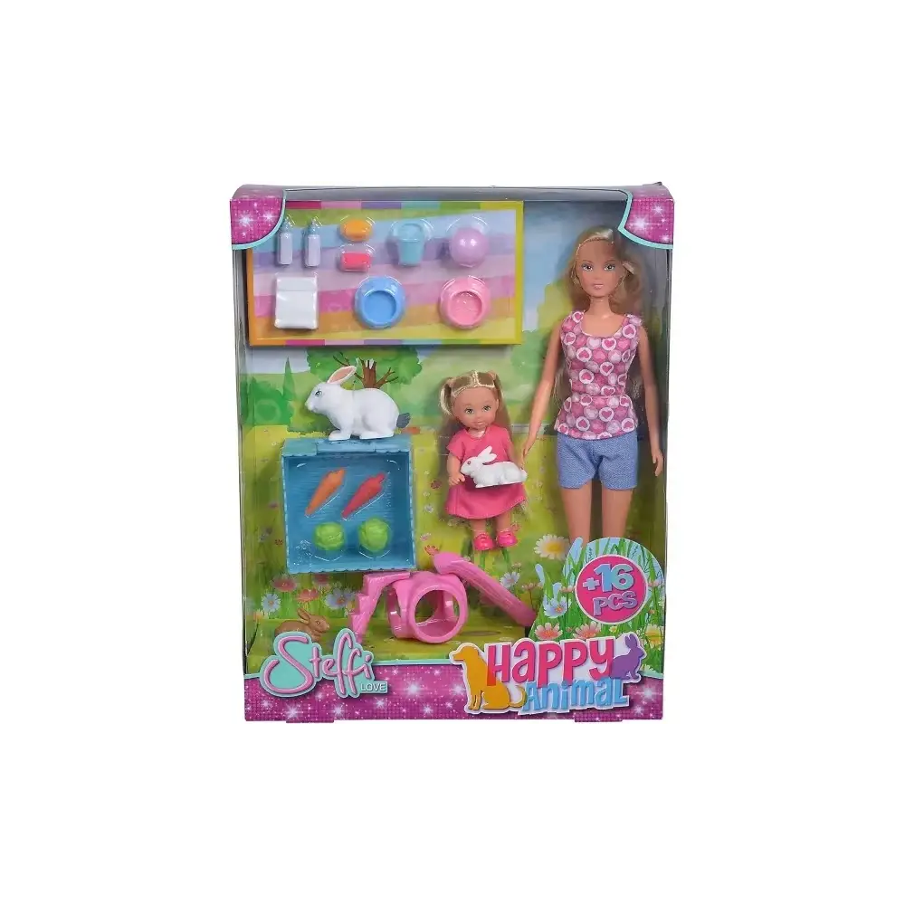 Steffi 105732156 Coppia Bambole con Animali Simba Toys 4-7 Anni