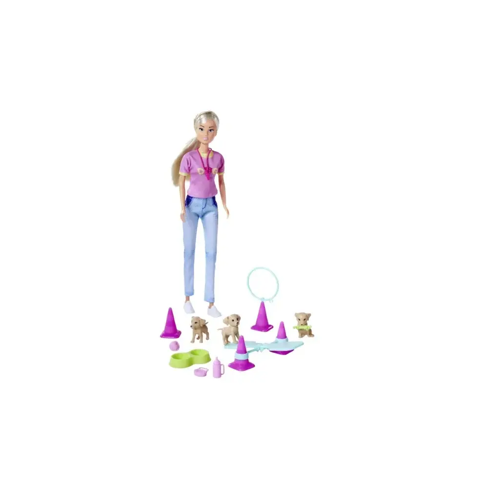 Simba Steffi Love Dog Trainer 29 cm con 3 cagnolini