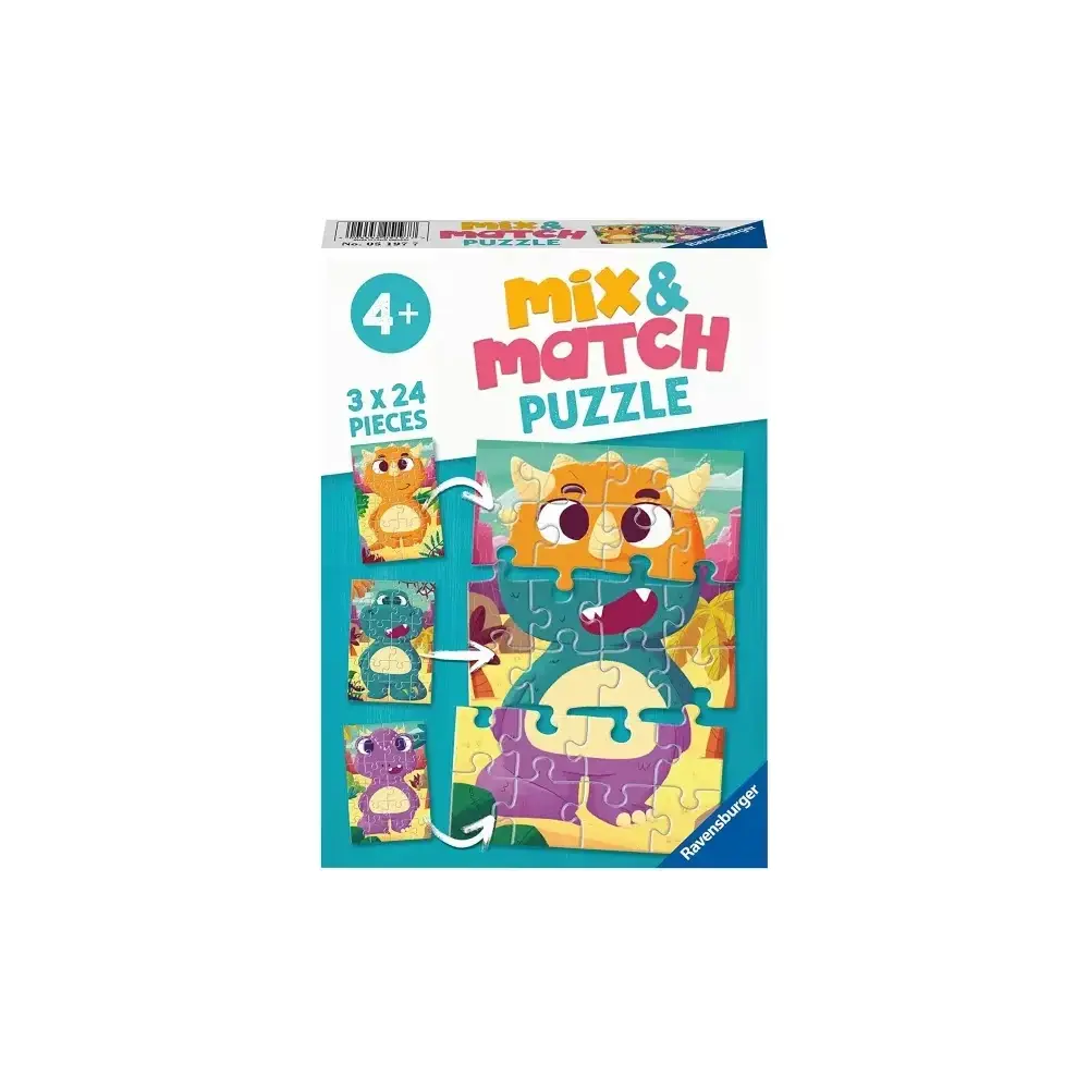 Ravensburger Puzzle 05197 Mix Match Dinosauri 72 pezzi