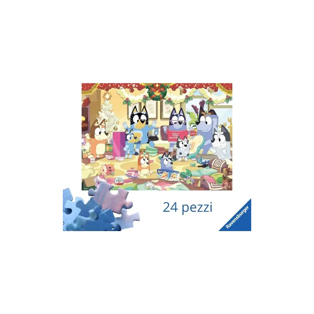 Ravensburger Puzzle Natale Bluey 24 pezzi - 70x50 cm