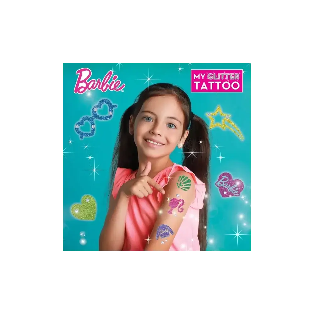 Barbie, My Glitter Tattoo, Kit Creativo, Tatuaggi Bambini, Giochi…