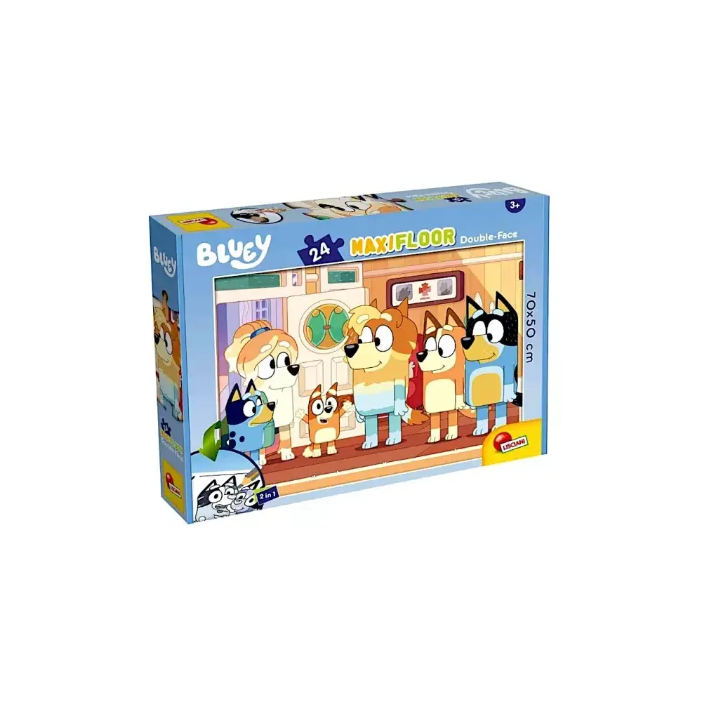 Lisciani Maxipuzzle 24Pz Bluey 50x35 cm Doppia Faccia