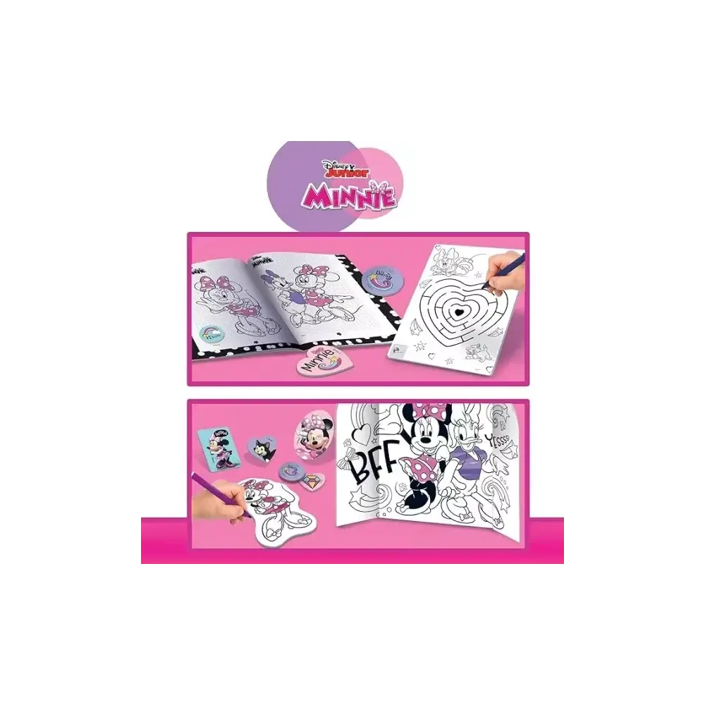 Lisciani Minnie Zainetto Coloring e Drawing School - 4 Lavagnette
