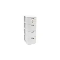L.Domus Cassettiera Slim 4 cassetti bianco – Mobile salvaspazio Stefanplast 90700