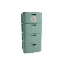 Domus Cassettiera Verde 4 Cassetti in Plastica Rigenerata Stefanplast 90702