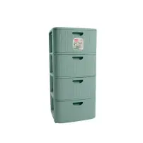 Domus Cassettiera Verde 4 Cassetti in Plastica Rigenerata Stefanplast 90702