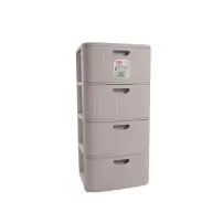 Cassettiera Domus 4 Cassetti Plastica Rigenerata Stefanplast 90704