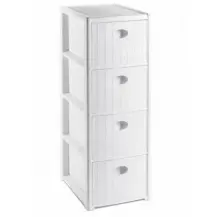 Cassettiera Elegance Slim 4 cassetti Bianca Stefanplast 30300