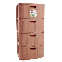 Cassettiera Domus 4 Cassetti Plastica Rigenerata Stefanplast 90104