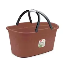 Cesta Domus Mocha Mousse 35L con Manici Stefanplast 91204