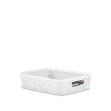 Elegance Cestino Medio in Plastica Rattan 25x19x6 cm Stefanplast 3093/4