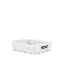 Elegance Cestino Medio in Plastica Rattan 25x19x6 cm Stefanplast 3093/4