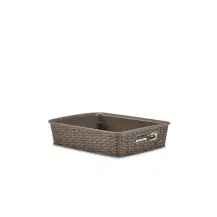 Elegance Cestino Medio in Plastica Rattan 25x19x6 cm Stefanplast 3093/4