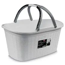 Cesta Elegance 35Lt Cashmere con Manici Stefanplast 30195