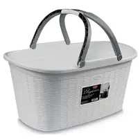 Cesta Elegance 35Lt Cashmere con Manici Stefanplast 30195