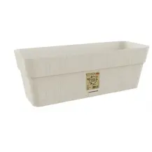 Ethica Balconetta Gesso 50 cm – Vaso riciclato Stefanplast 68250