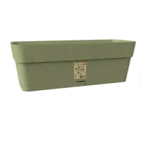 Ethica Balconetta Verde Oliva 50 cm – Vaso 100% riciclato Stefanplast 68252