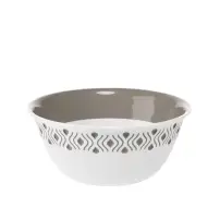 Ciotola Tosca 23x10 cm in plastica Bianco/Tortora Stefanplast 55050