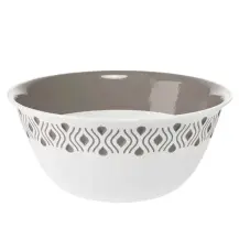 Ciotola Tosca D 29x13 cm in plastica – Bianco/Tortora Stefanplast 55100
