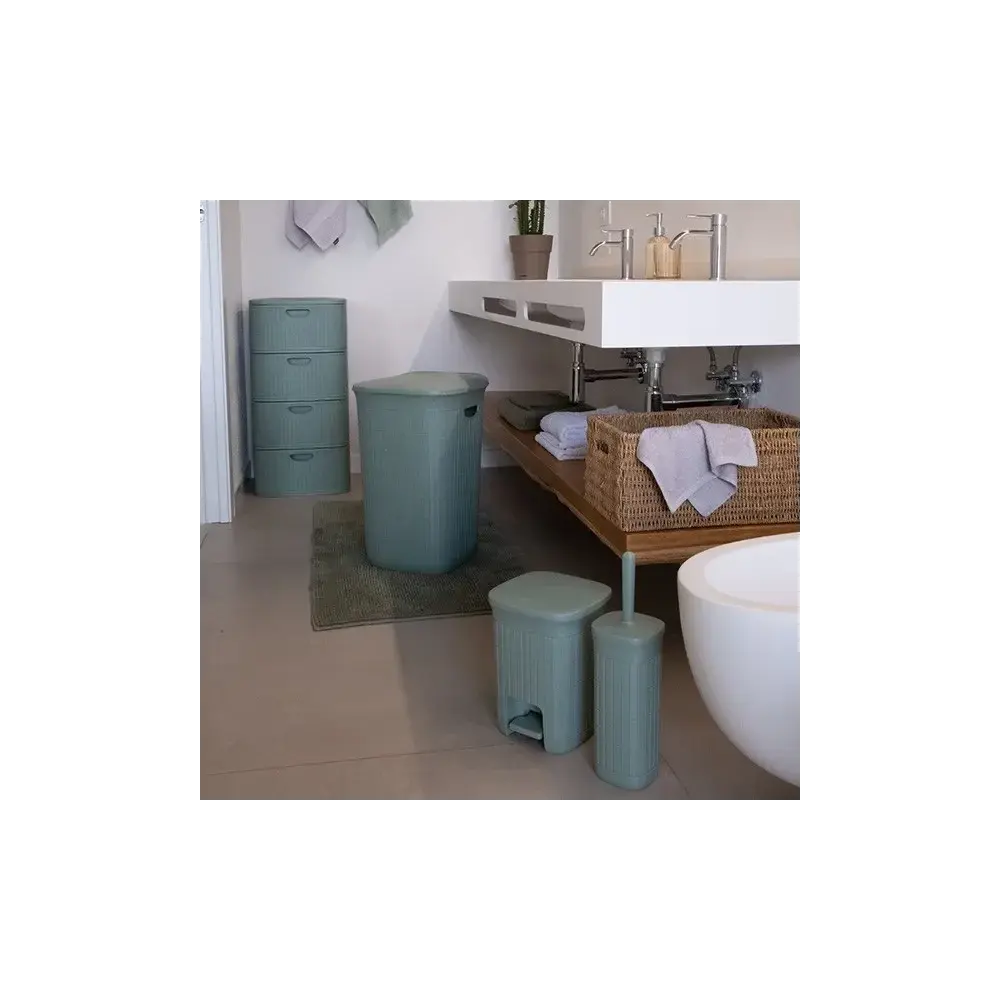 Domus Pattumiera Bagno Verde 6L Plastica Rigenerata Stefanplast 90402