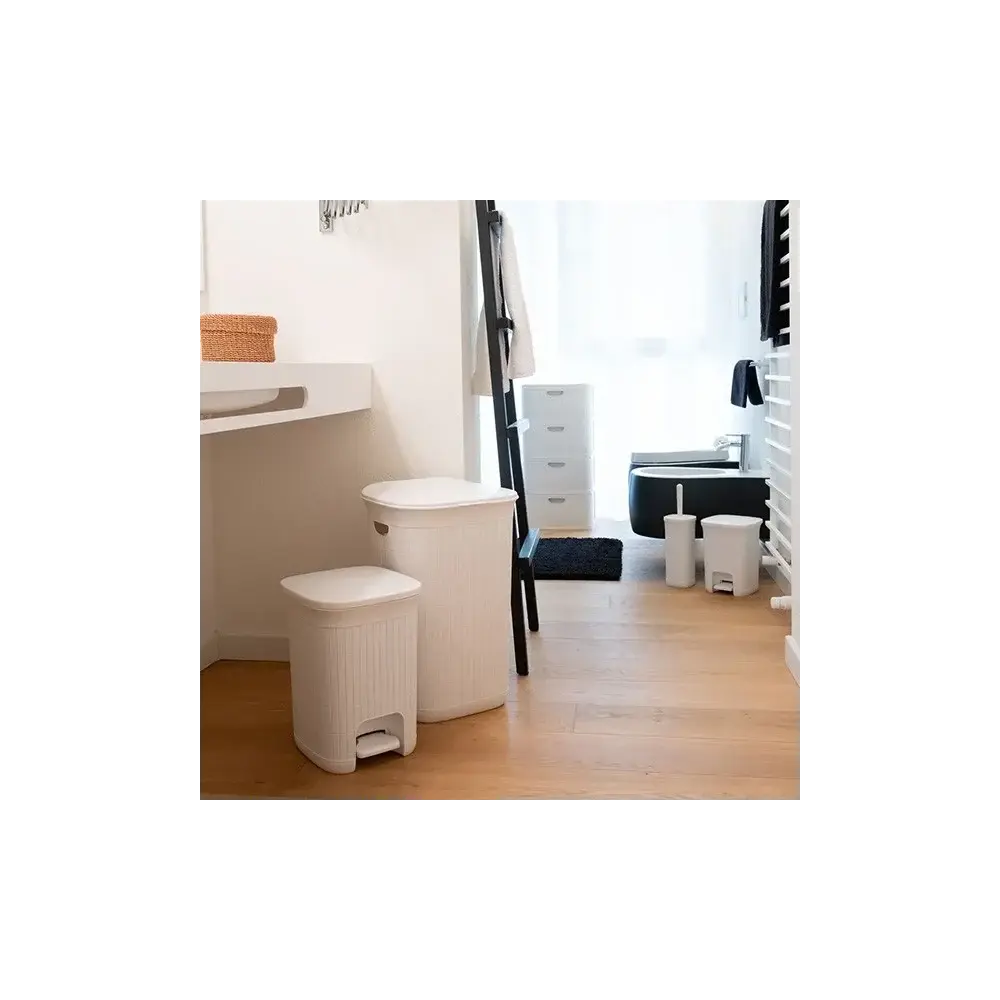 Domus Pattumiera Bagno 6L con Pedale - Plastica Rigenerata Stefanplast 90400