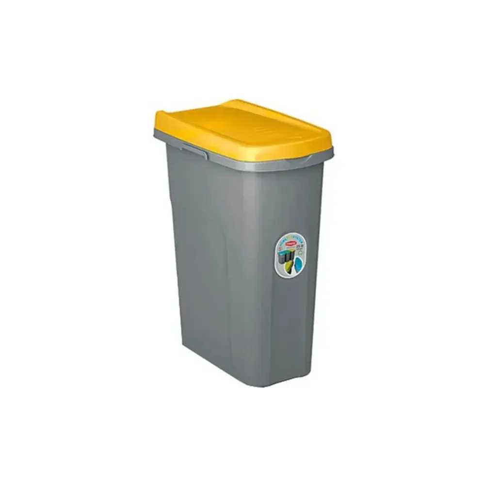 Pattumiera 25Lt Gialla in plastica - Sistema di raccolta… Stefanplast 70740