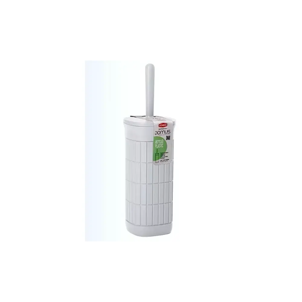 Portascopino Domus in bianco – plastica rigenerata – 11,5x11,5x40 cm Stefanplast 90500