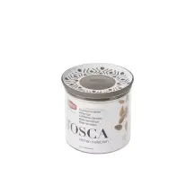 Barattolo Tondo Tosca 0,7Lt Bianco/Tortora – plastica ermetico Stefanplast 55400