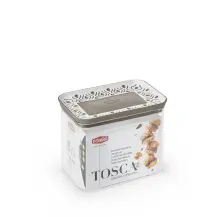 Barattolo Tosca Rett 1,2Lt Bianco/Tortora Stefanplast 55600