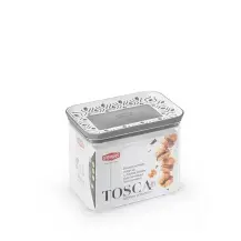 Barattolo Rett Tosca 1,2Lt Bianco/Grigio Stefanplast 55604