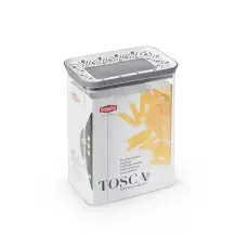 Barattolo Rett Tosca 2,2Lt Bianco/Grigio Stefanplast 55654