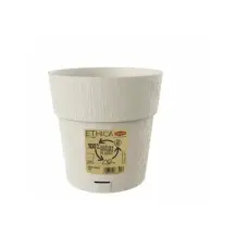 Ethica Vaso 68000 Gesso 15 cm – Vaso riciclato Made in Italy Stefanplast 68000