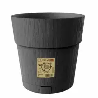 Ethica Vaso Grafite 25cm 68101 – Vaso in plastica riciclata Stefanplast 68101