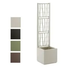 Ethica Fioriera 68801 grafite 36x36x140 cm con spalliera Stefanplast 68801