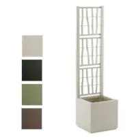 Ethica Fioriera 68801 grafite 36x36x140 cm con spalliera Stefanplast 68801