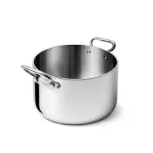 Casseruola Alta Aluinox 5-Ply 24 cm 2 Manici - Agnelli