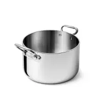 Casseruola Alta Aluinox 5-Ply 24 cm 2 Manici - Agnelli