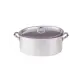Casseruola Ovale 32x22 cm con Coperchio e Manici Inox - Agnelli