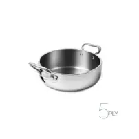Tegame Rondeau Aluinox 5-Ply 28 cm 2 Manici - Agnelli