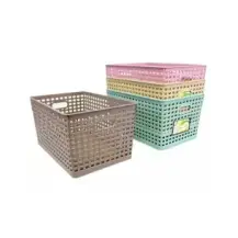 Cestino Grande in Plastica Forata 34x23,5x17,5 cm - Lega