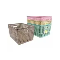 Cestino Grande in Plastica Forata 34x23,5x17,5 cm - Lega