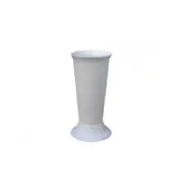 Portafiori Vaso con Base Bianca D.13xH.26 cm - Lega