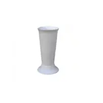 Portafiori Vaso con Base Bianca D.13xH.26 cm - Lega