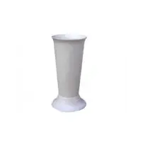 Portafiori Vaso con Base Bianca D.17xH.36 cm - Lega