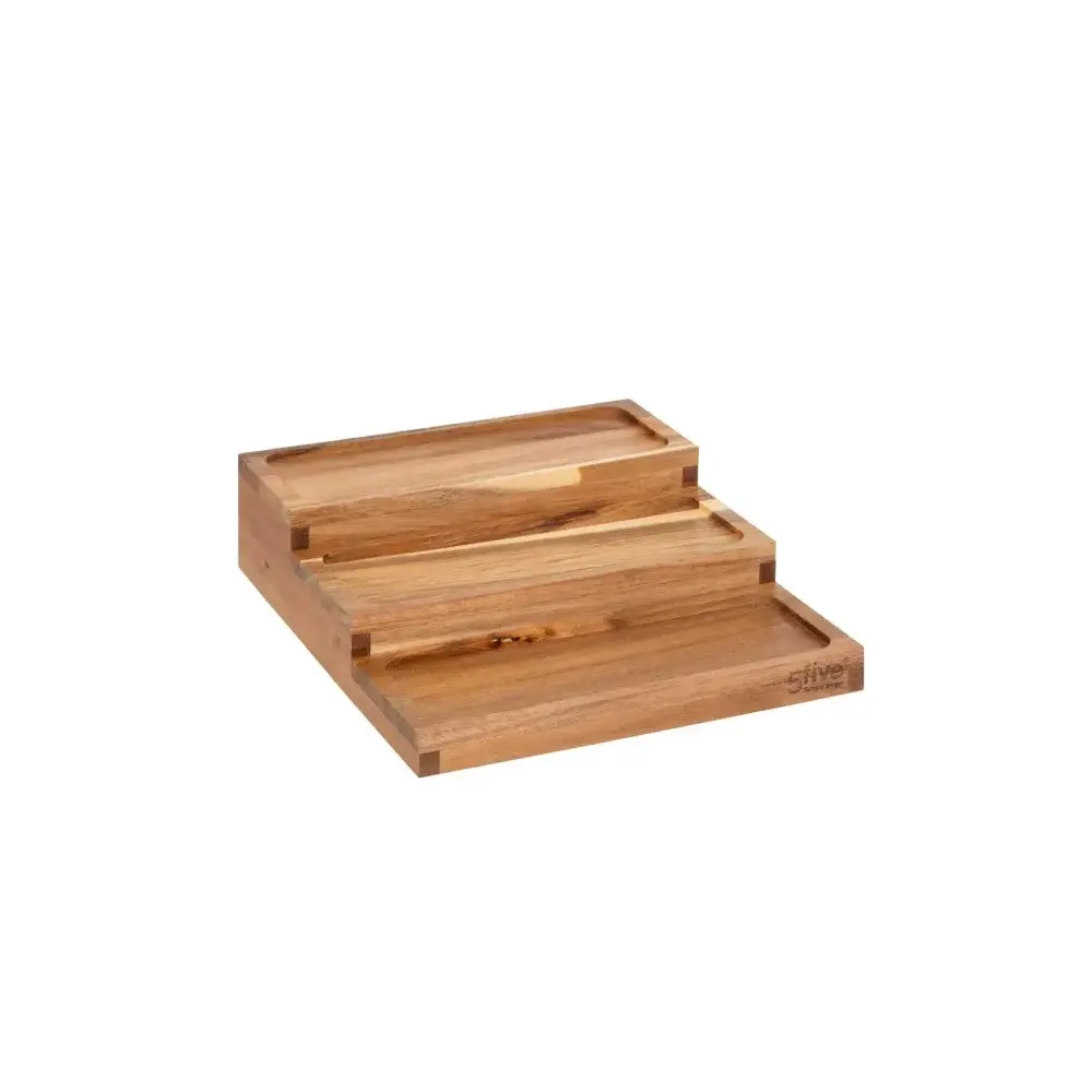 5FIVE Espositore spezie in legno di acacia con 9 barattoli