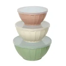 5FIVE Set 3 insalatiere in plastica con coperchio &ndash; 3 pezzi